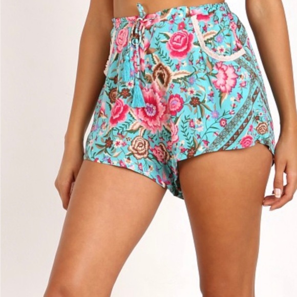 Spell babushka turquoise shorts size small - Picture 1 of 11